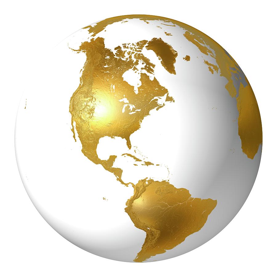 golden earth globe mikkel juul jensen